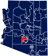 Map of County Board of Supervisors for Pinal County | District 1
