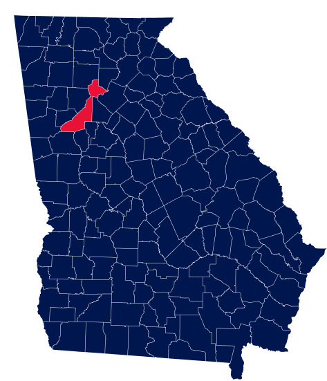 Map of Fulton County Board of Elections